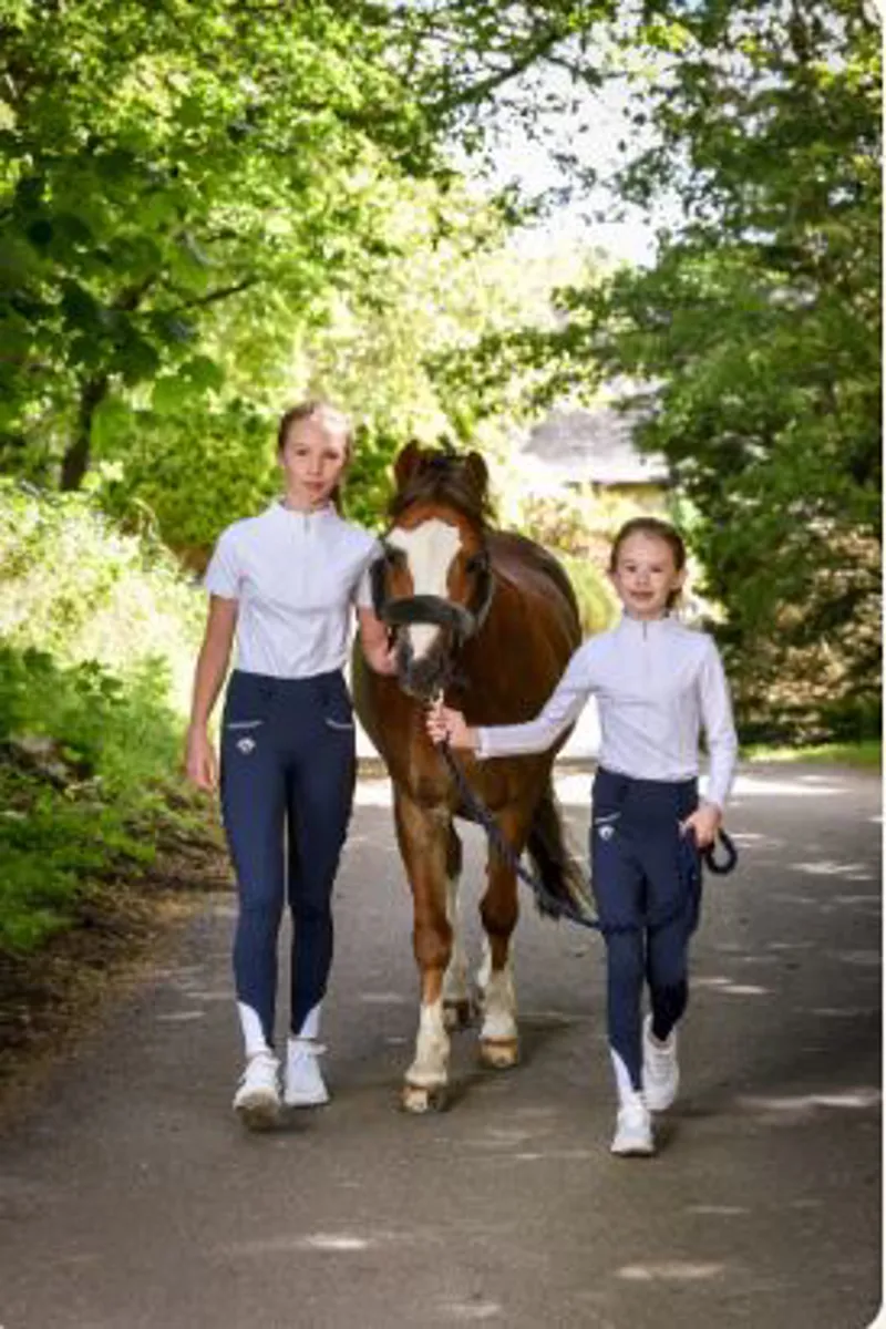 Eclat Equestrian Young Rider LegUps Leggings - Navy-2